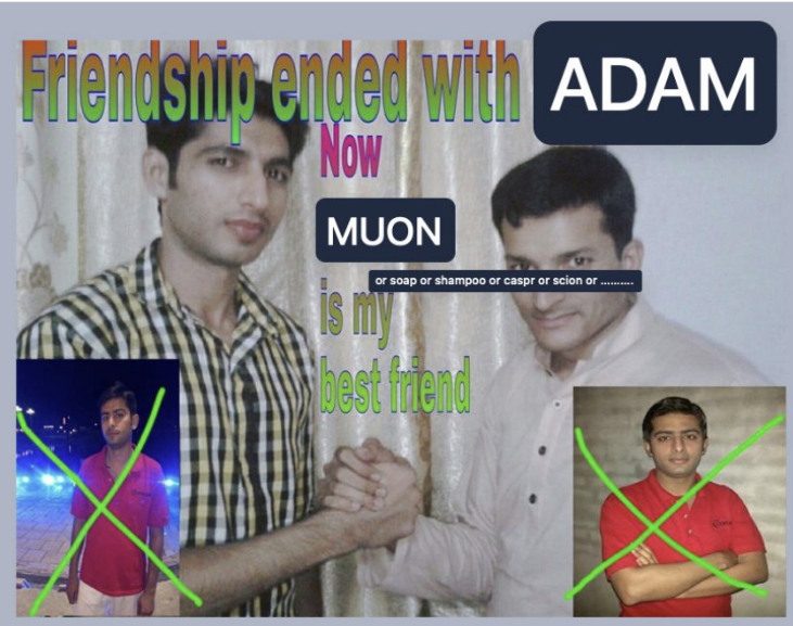 Friendship ended with Adam, now Muon is my best friend.